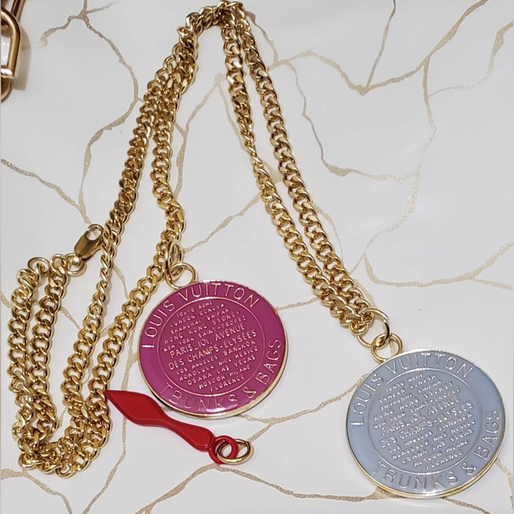 Christian Louboutin Sole Pendant And Chain; 2 Trunks And Bags Pendants-$35 Each